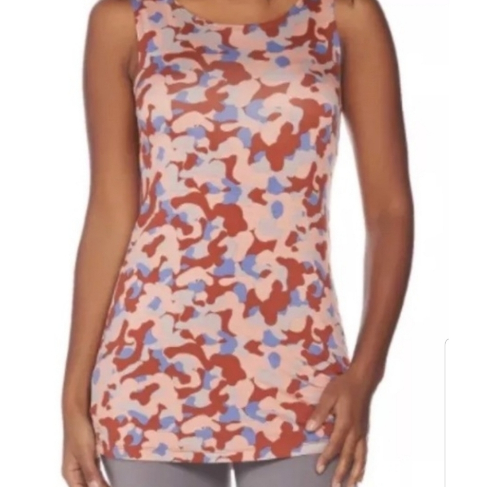 LOGO Lounge Orange Blue Gray Camo Tank Top XXS